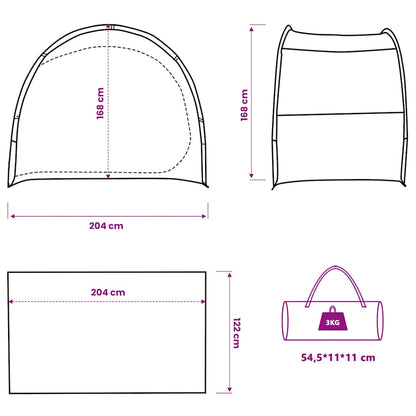 vidaXL Storage Tent Grey and Orange Waterproof
