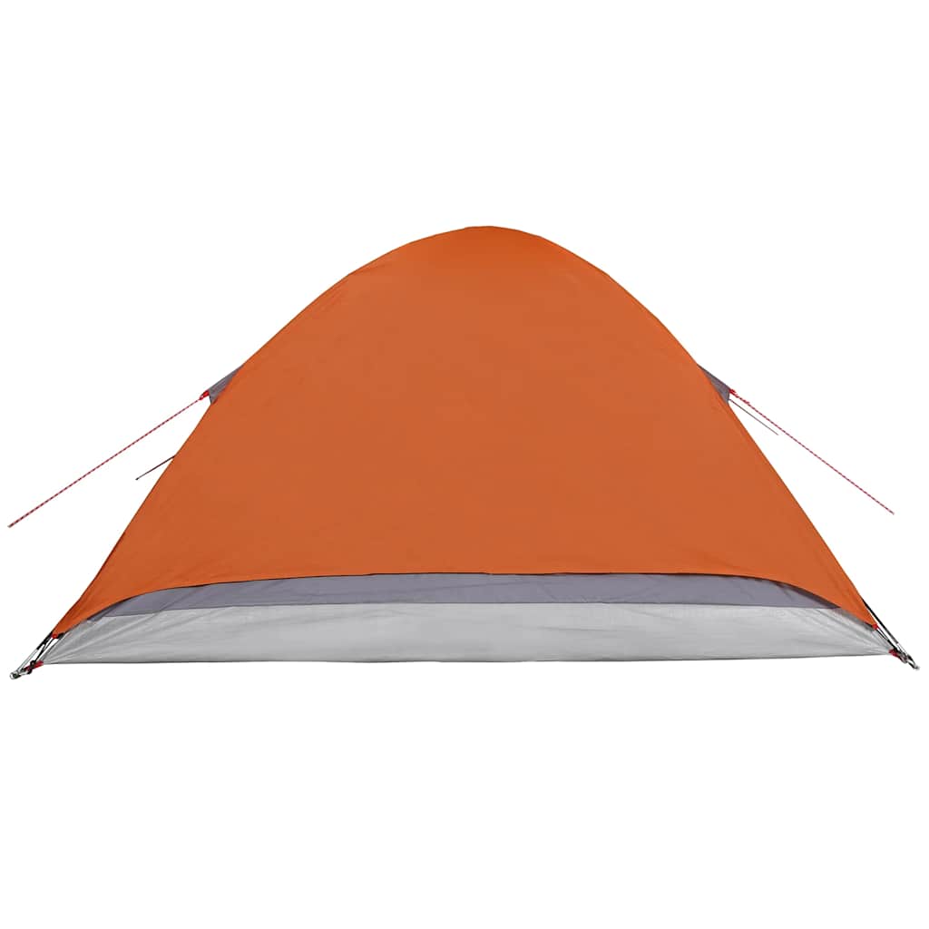 vidaXL Camping Tent Dome 2-Person Grey and Orange Waterproof - 43425