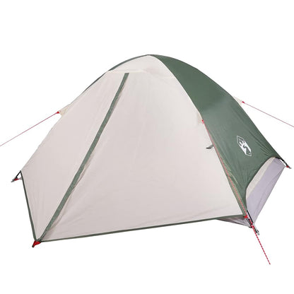 vidaXL Camping Tent Dome 4-Person Green Waterproof - 43438