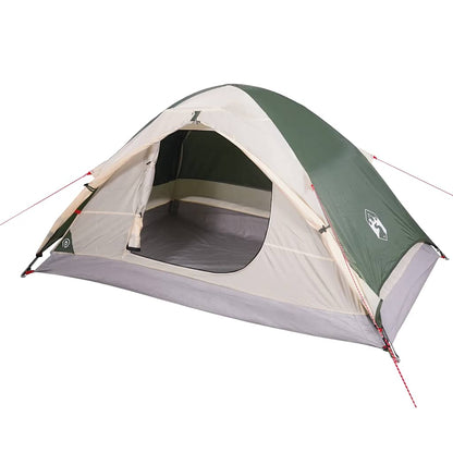 vidaXL Camping Tent Dome 4-Person Green Waterproof - 43438