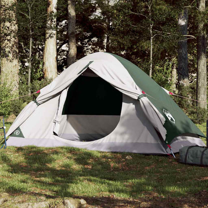 vidaXL Camping Tent Dome 4-Person Green Waterproof - 43438