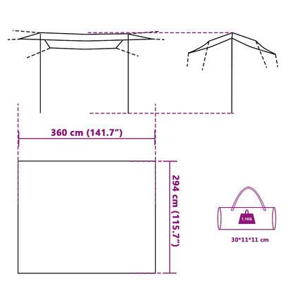 vidaXL Camping Tarp Blue 360x294 cm Waterproof