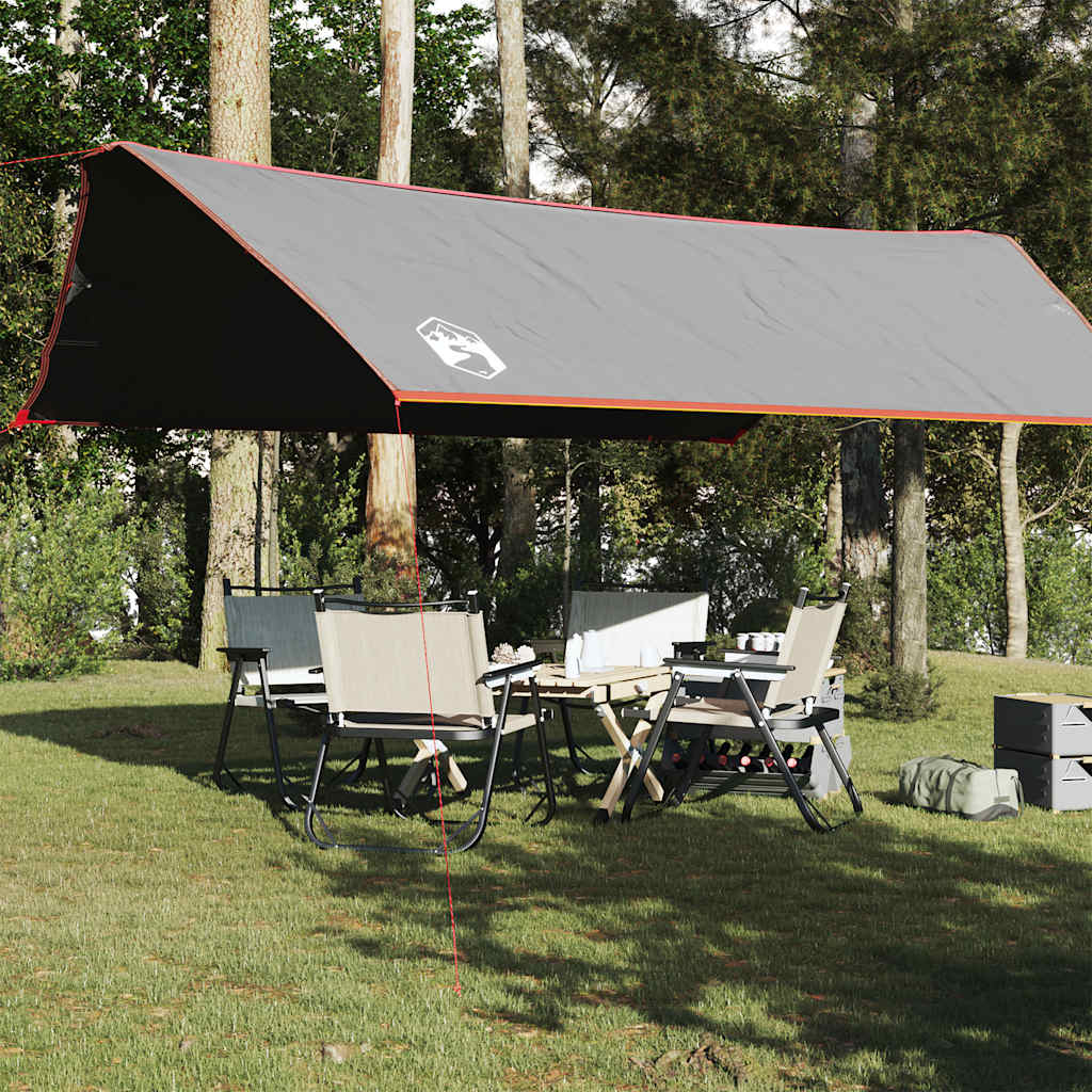 vidaXL Camping Tarp Grey and Orange 500x294 cm Waterproof - 43557