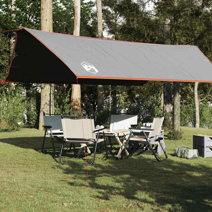 vidaXL Camping Tarp Grey and Orange 500x294 cm Waterproof - 43557