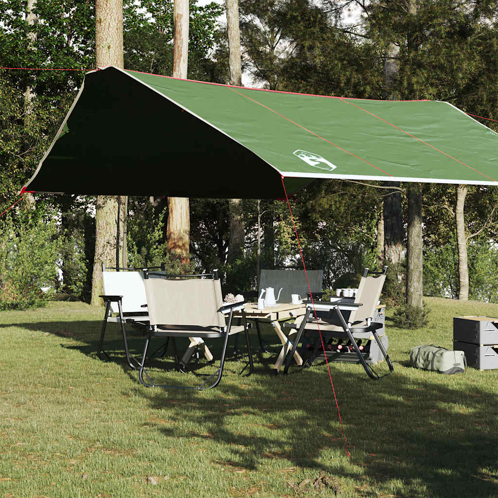 vidaXL Camping Tarp Green 420x440 cm Waterproof - 43577
