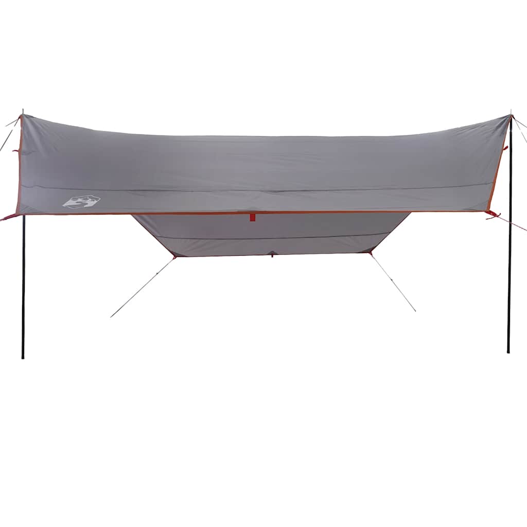 vidaXL Camping Tarp Grey and Orange 430x380x210 cm Waterproof