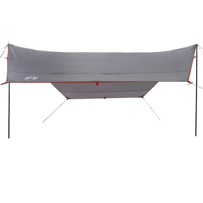 vidaXL Camping Tarp Grey and Orange 430x380x210 cm Waterproof