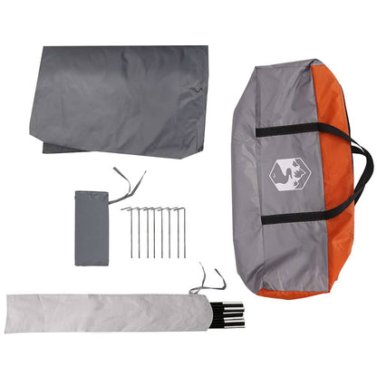 vidaXL Camping Tarp Grey and Orange 430x380x210 cm Waterproof