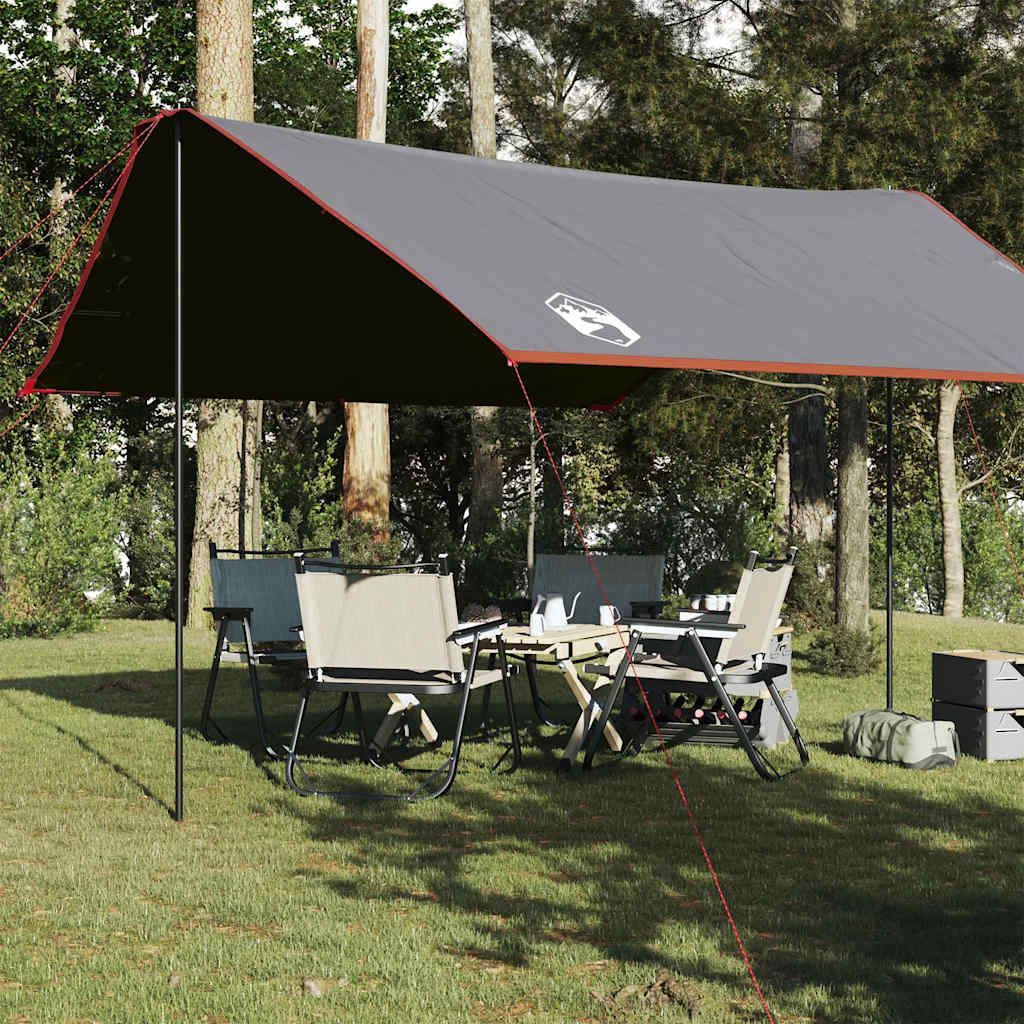 vidaXL Camping Tarp Grey and Orange 430x380x210 cm Waterproof