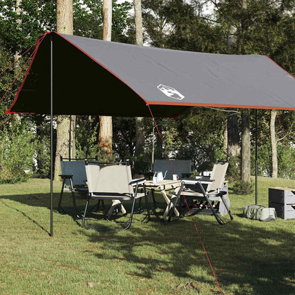 vidaXL Camping Tarp Grey and Orange 430x380x210 cm Waterproof