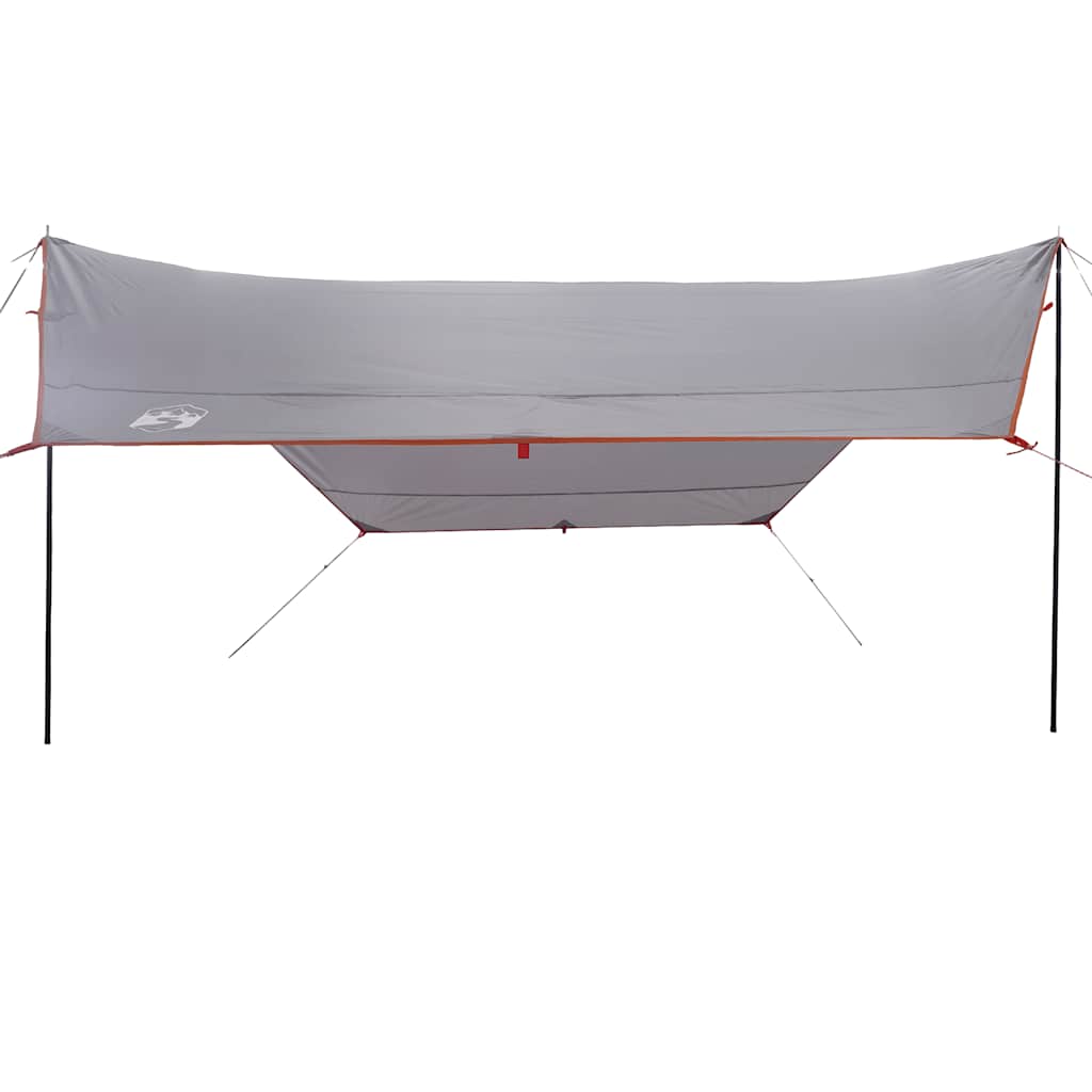 vidaXL Camping Tarp Grey and Orange 430x380x210 cm Waterproof - 43610