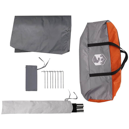 vidaXL Camping Tarp Grey and Orange 430x380x210 cm Waterproof - 43610