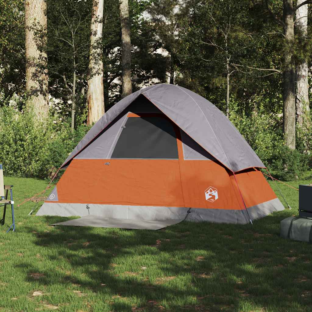 vidaXL Camping Tent Dome 2-Person Orange Waterproof - 43664