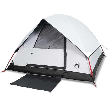 vidaXL Camping Tent Dome 2-Person White Blackout Fabric Waterproof - 43667
