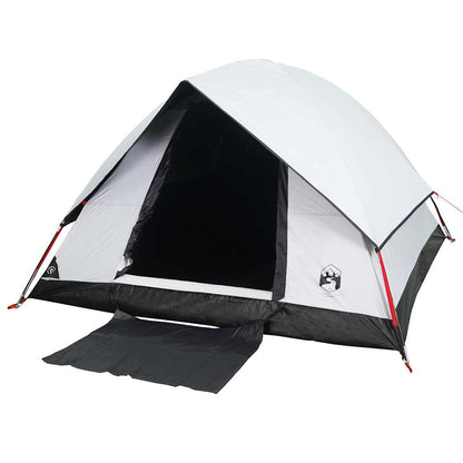 vidaXL Camping Tent Dome 2-Person White Blackout Fabric Waterproof - 43667
