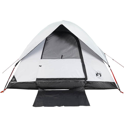 vidaXL Camping Tent Dome 2-Person White Blackout Fabric Waterproof - 43667