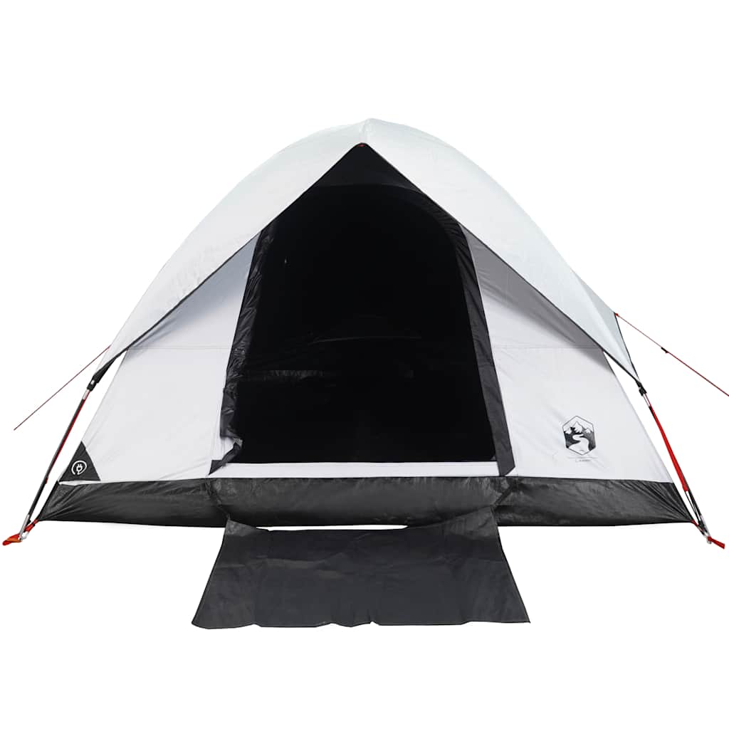vidaXL Camping Tent Dome 2-Person White Blackout Fabric Waterproof - 43667