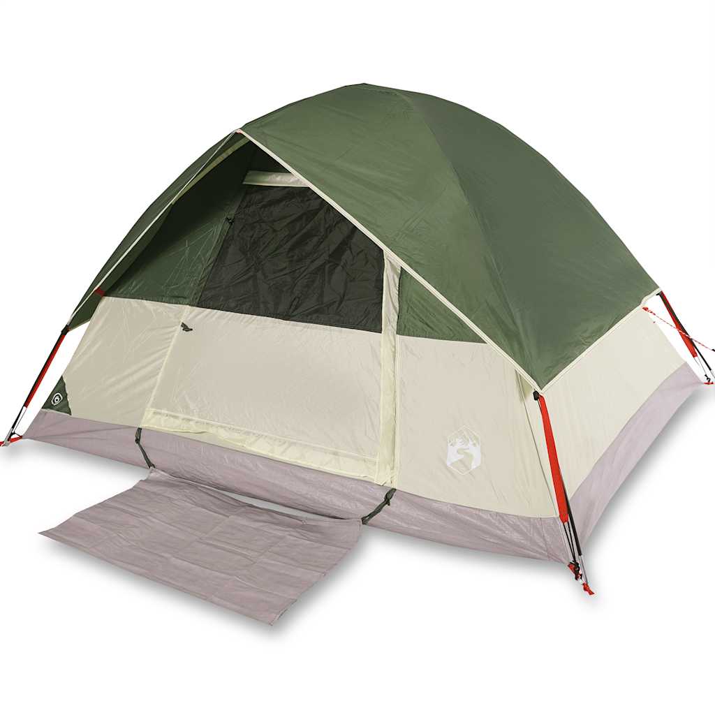 vidaXL Camping Tent Dome 3-Person Green Waterproof - 43672