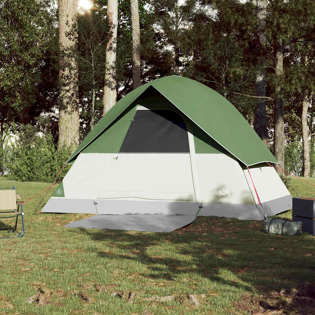 vidaXL Camping Tent Dome 3-Person Green Waterproof - 43672