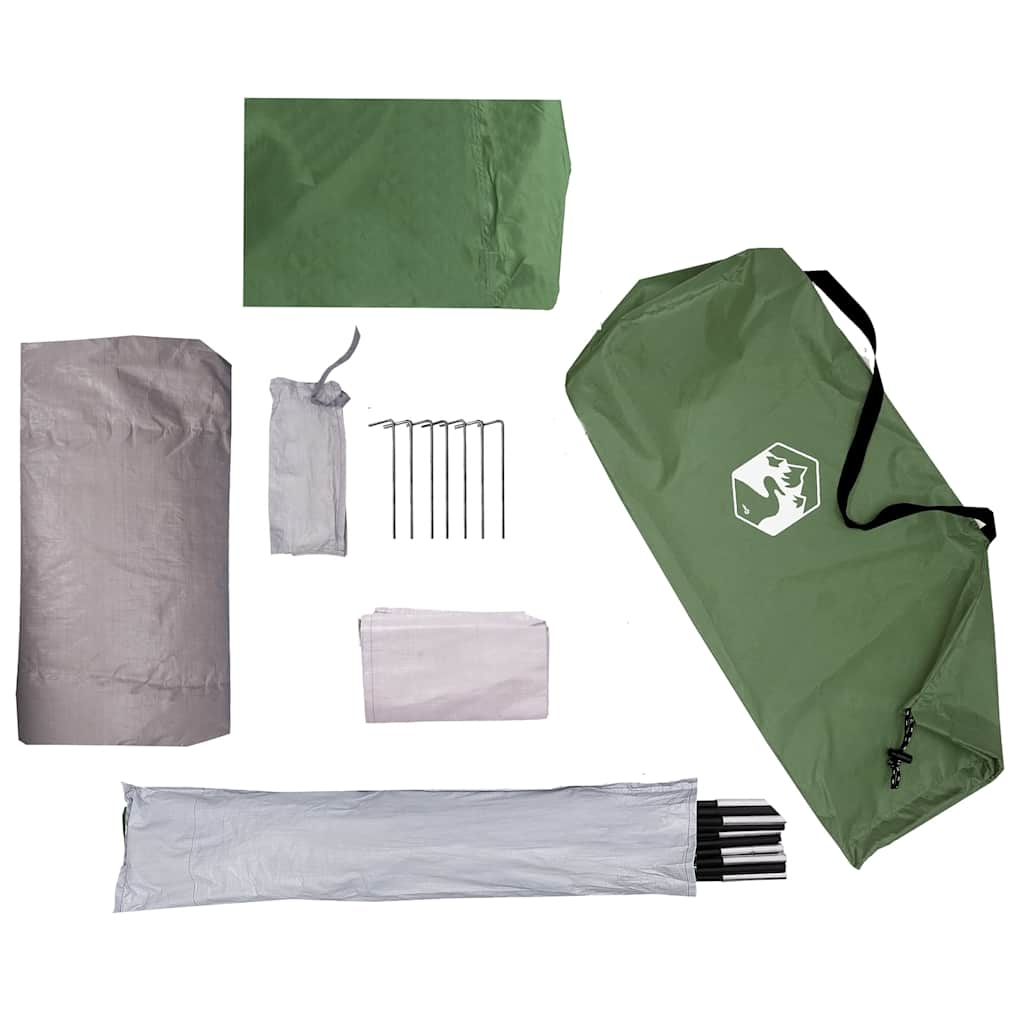 vidaXL Camping Tent Dome 3-Person Green Waterproof - 43672