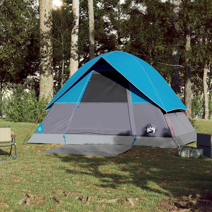 vidaXL Camping Tent Dome 3-Person Blue Waterproof - 43676