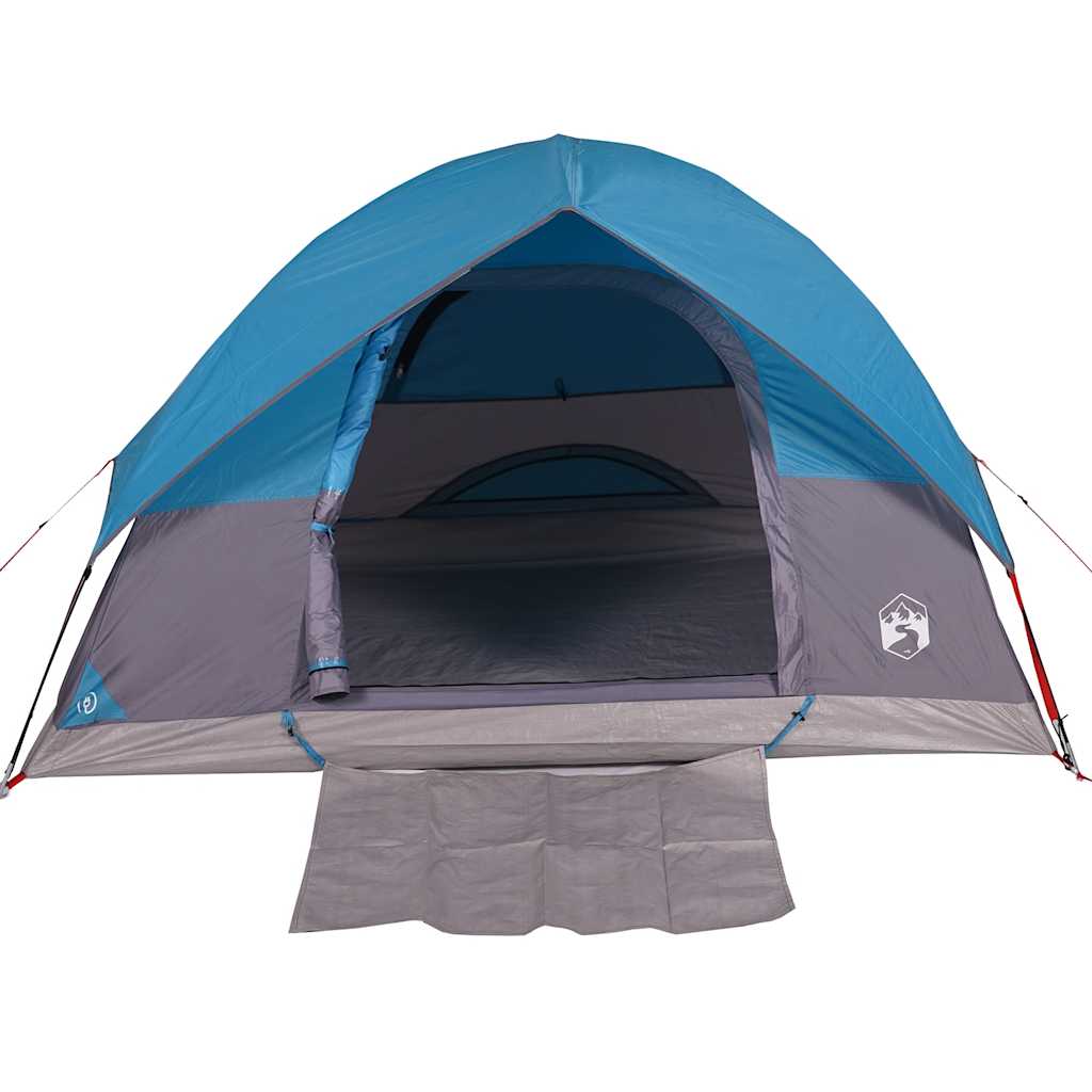 vidaXL Camping Tent Dome 3-Person Blue Waterproof - 43676