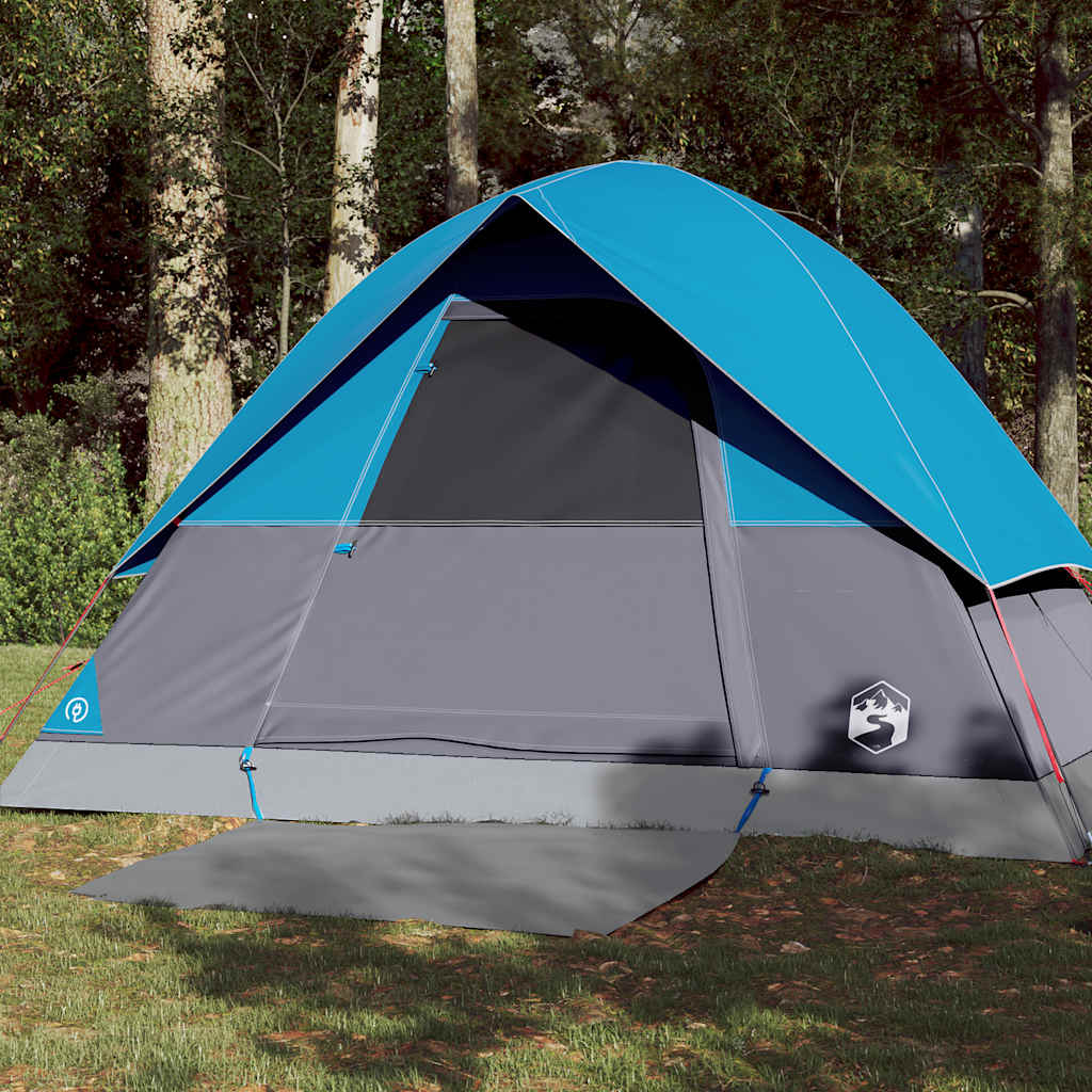 vidaXL Camping Tent Dome 3-Person Blue Waterproof - 43676