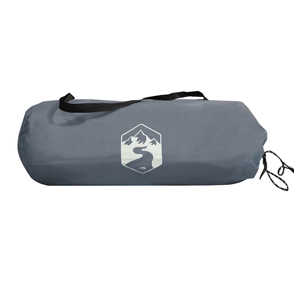 vidaXL Camping Tent Dome 3-Person Grey and Orange Waterproof