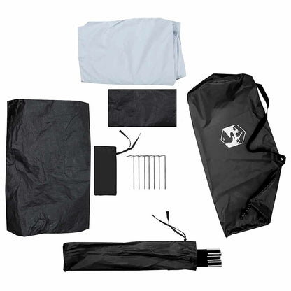 vidaXL Camping Tent Dome 3-Person White Blackout Fabric Waterproof