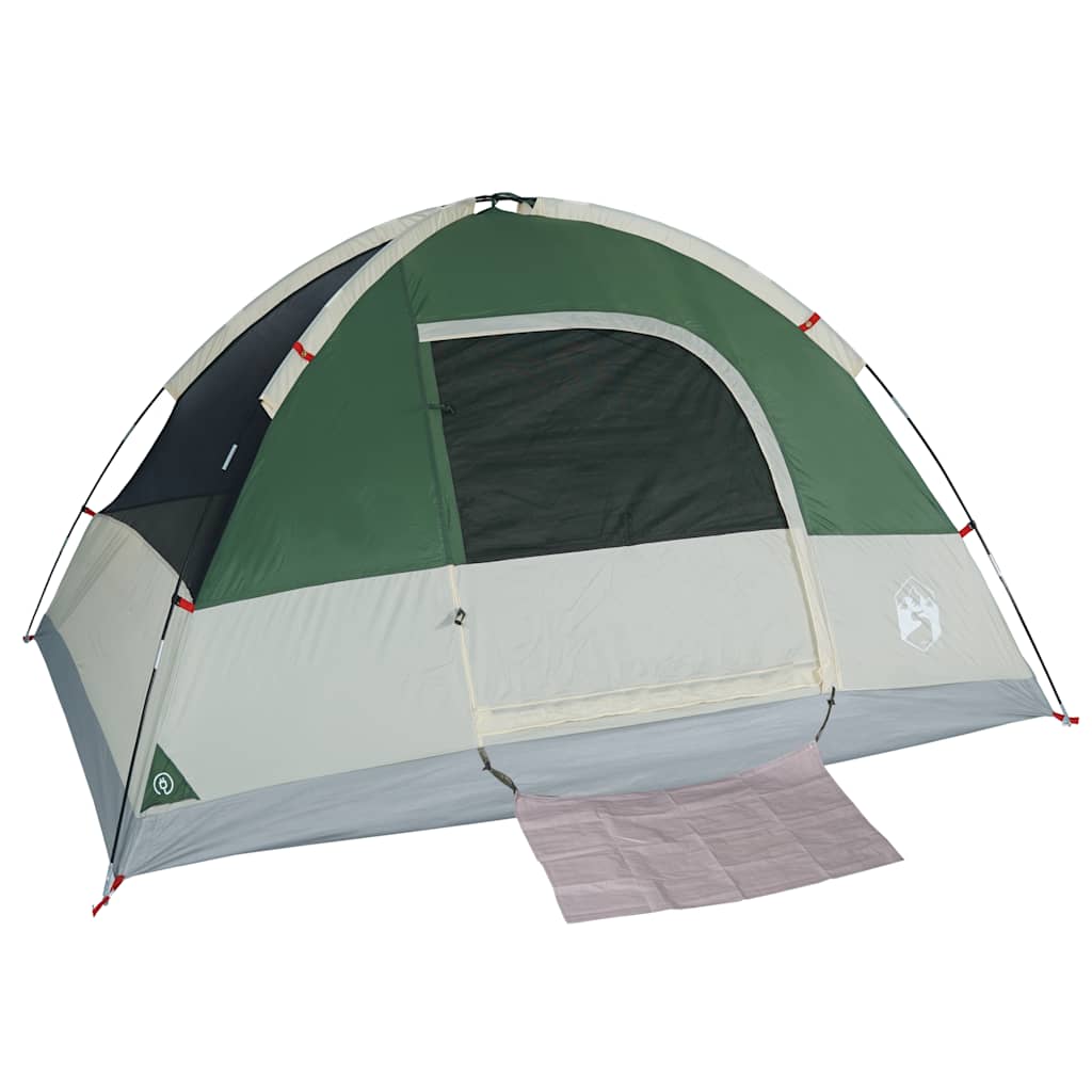 vidaXL Camping Tent Dome 4-Person Green Waterproof - 43697