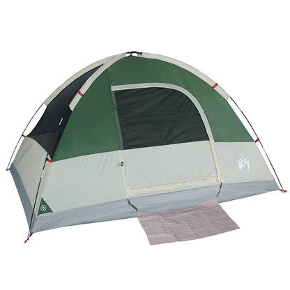 vidaXL Camping Tent Dome 4-Person Green Waterproof - 43697