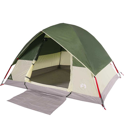 vidaXL Camping Tent Dome 4-Person Green Waterproof - 43697
