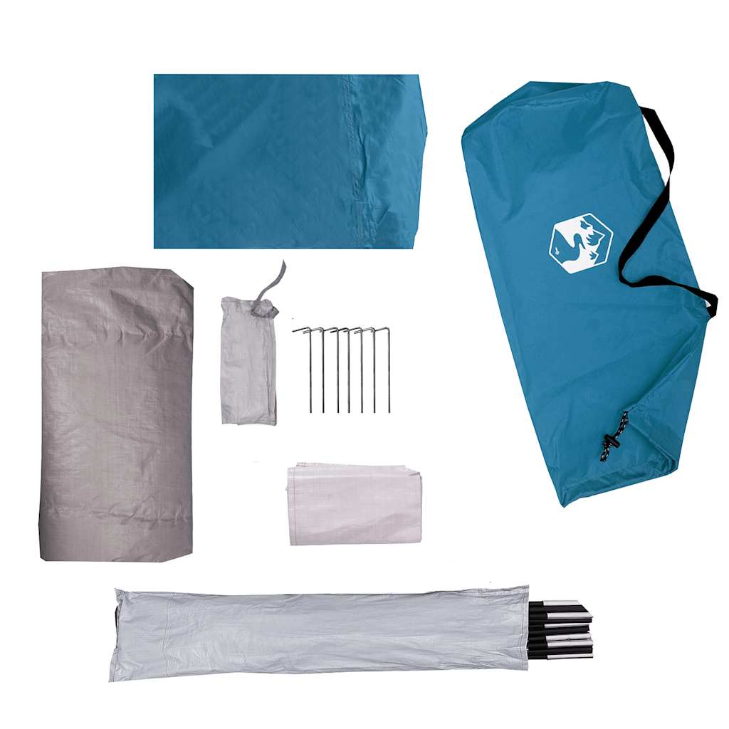 vidaXL Camping Tent Dome 4-Person Blue Waterproof - 43706
