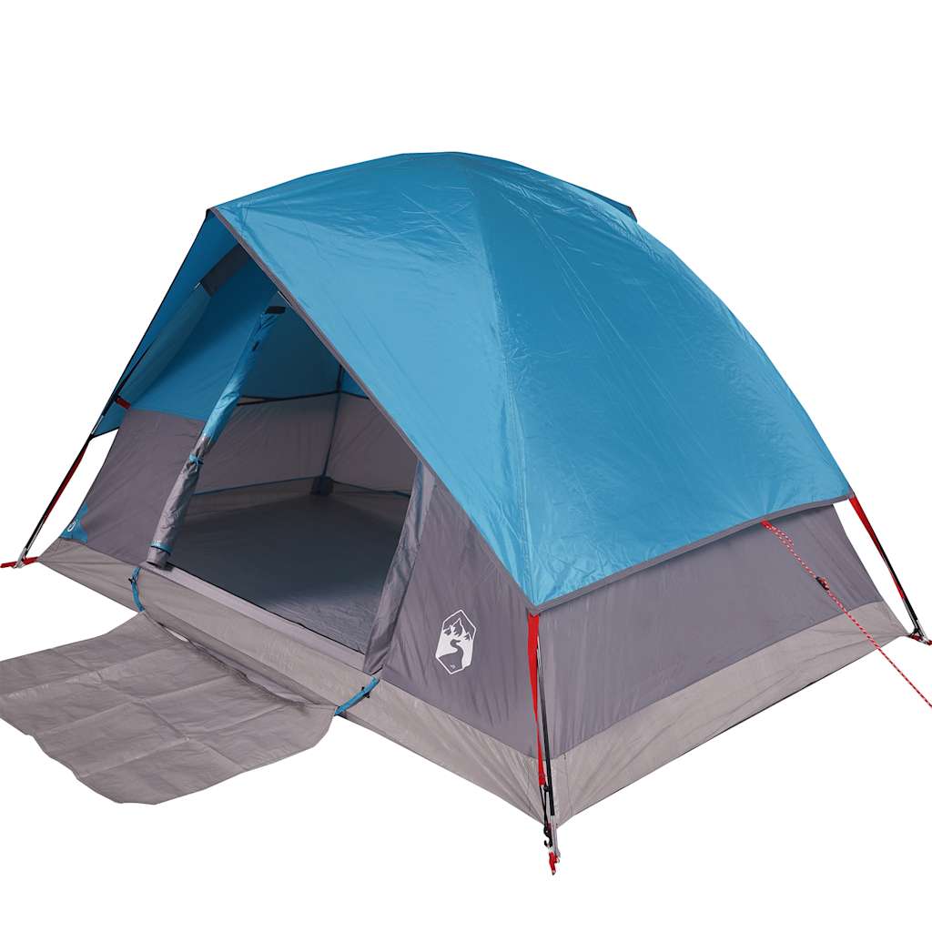 vidaXL Camping Tent Dome 4-Person Blue Waterproof - 43706
