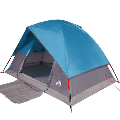 vidaXL Camping Tent Dome 4-Person Blue Waterproof - 43706