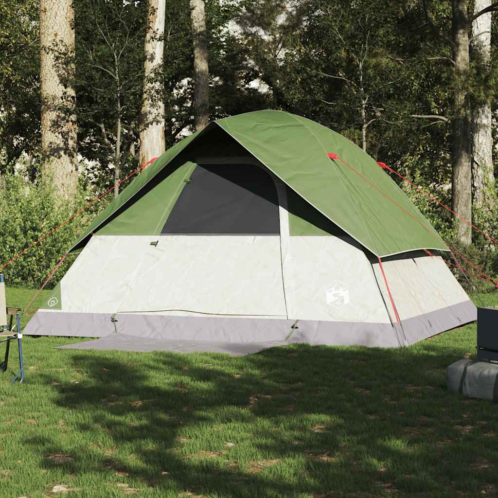 vidaXL Family Tent Dome 6-Person Green Waterproof - 43721