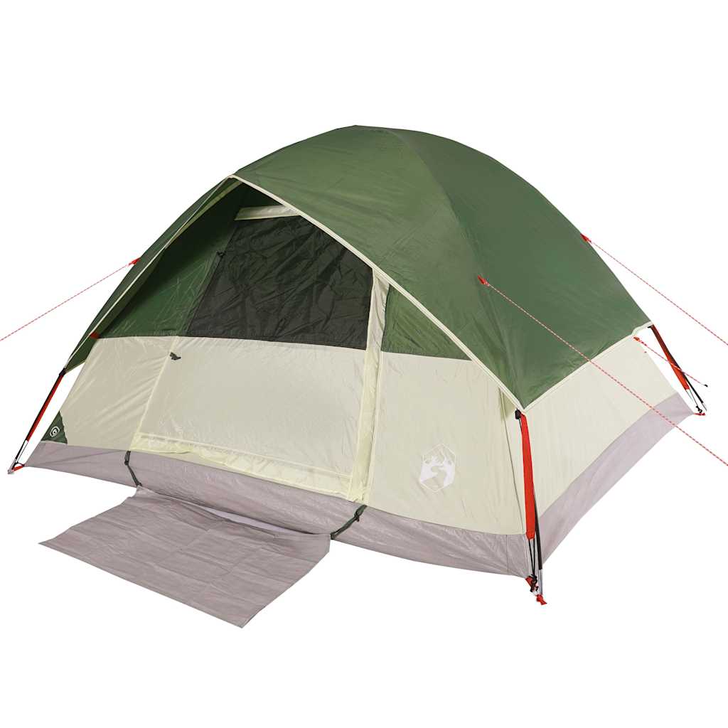 vidaXL Family Tent Dome 6-Person Green Waterproof - 43721