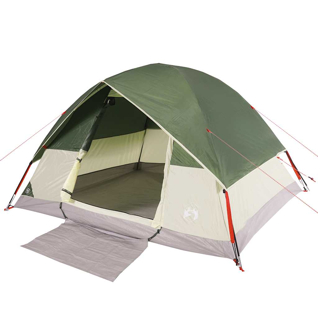 vidaXL Family Tent Dome 6-Person Green Waterproof - 43721