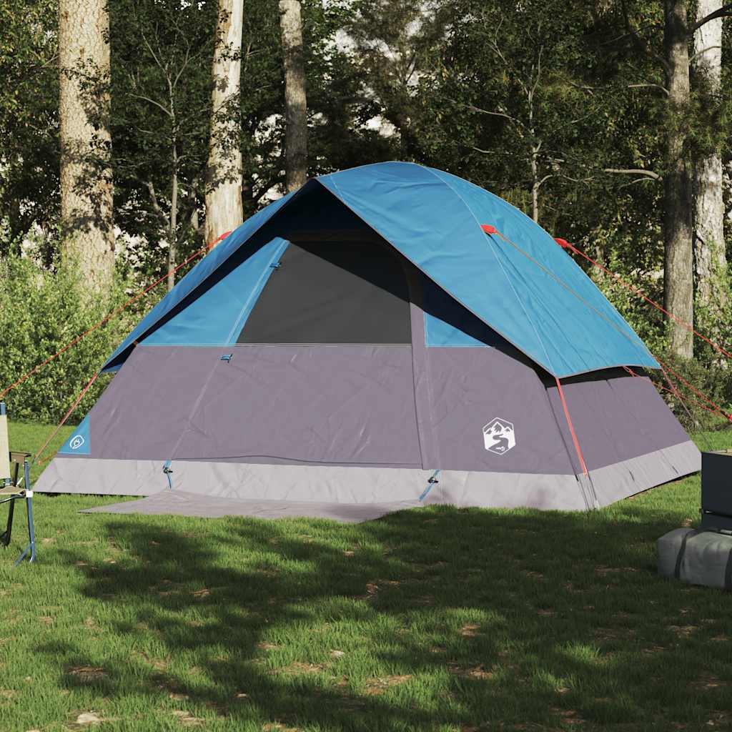 vidaXL Family Tent Dome 6-Person Blue Waterproof - 43732