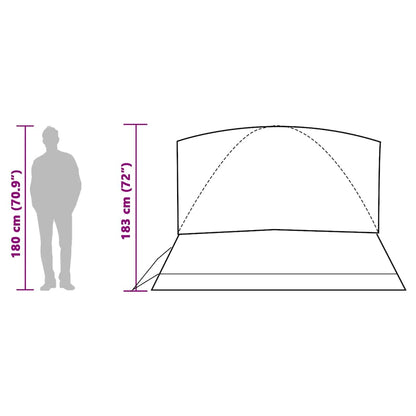 vidaXL Family Tent Dome 6-Person Blue Waterproof - 43732