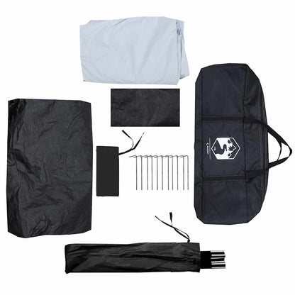 vidaXL Family Tent Dome 6-Person White Blackout Fabric Waterproof