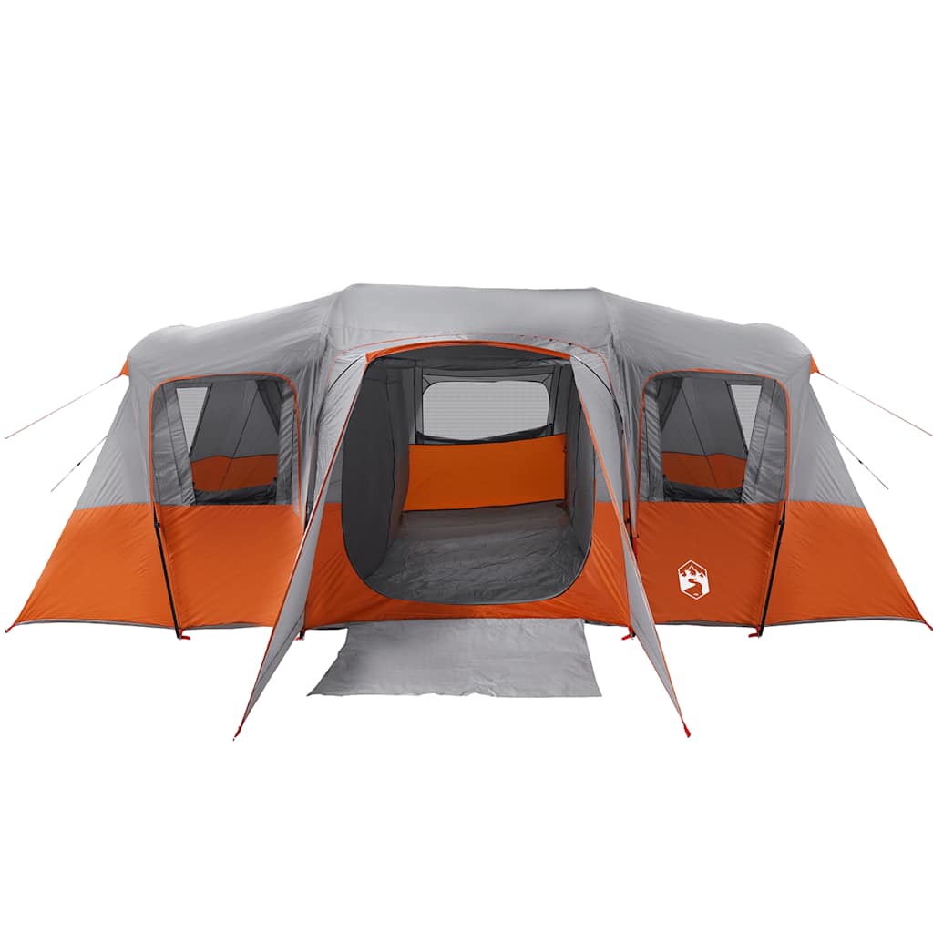 vidaXL Family Tent Tunnel 16-Person Grey Waterproof