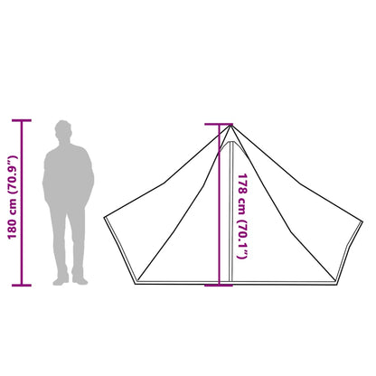 vidaXL Family Tent Tipi 7-Person Green Waterproof