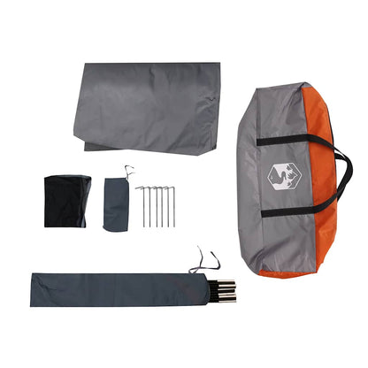 vidaXL Family Tent Tipi 7-Person Grey and Orange Waterproof