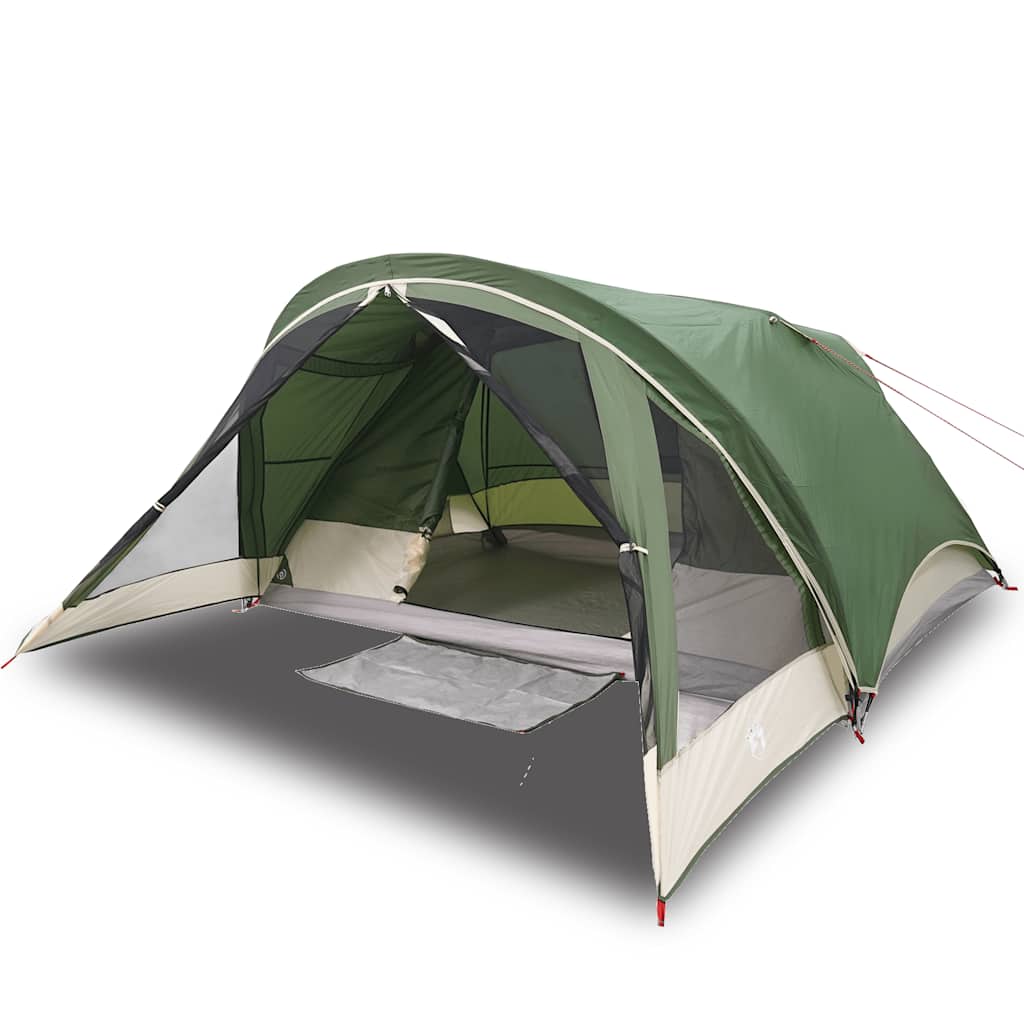 vidaXL Camping Tent Cabin 4-Person Green Waterproof - 43775
