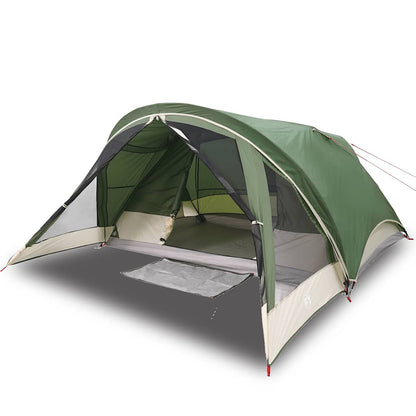 vidaXL Camping Tent Cabin 4-Person Green Waterproof - 43775