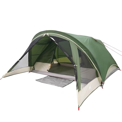 vidaXL Camping Tent Cabin 4-Person Green Waterproof - 43775