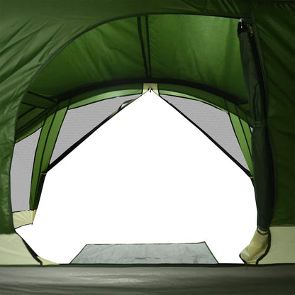vidaXL Camping Tent Cabin 4-Person Green Waterproof - 43775