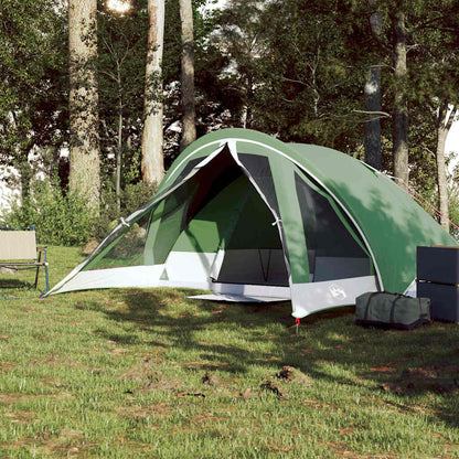 vidaXL Camping Tent Cabin 4-Person Green Waterproof - 43775