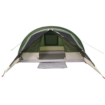 vidaXL Camping Tent Cabin 4-Person Green Waterproof - 43775
